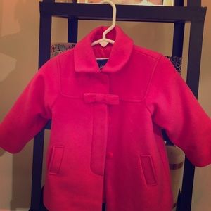 Pink wool coat bought in Paris. Size 12 months